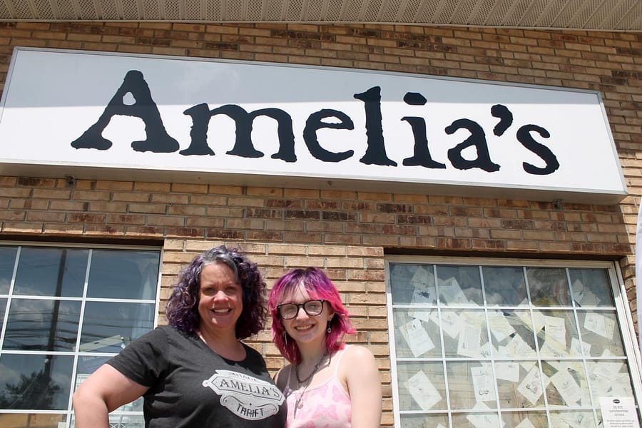 Owner Erin Reuter and her daughter, senior Amelia Reuter, opened Amelias Vintage & Thrift in 2020. The store is just down the street from SHS, right next to BW3s.