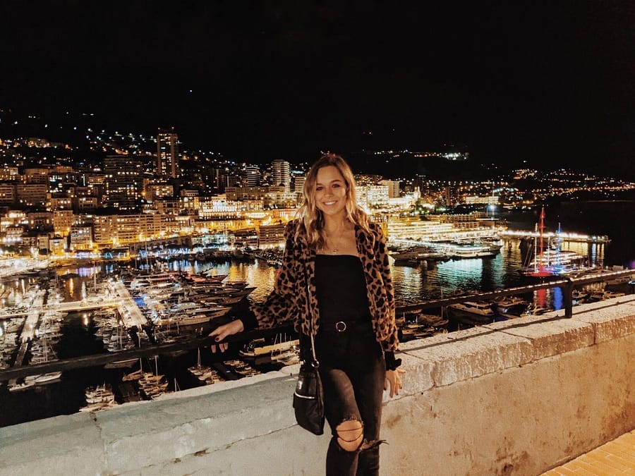 French teacher Isabella Wagner admiring the view.  As young as she is, she loves to travel and has lived in France but has returned to her home in Ohio