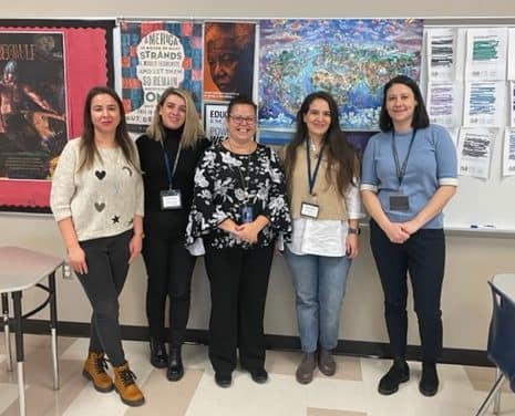 International teachers who spent about a month visiting SHS and working with English teacher Maria Judd, among others are Adina Ionescu from Romania, Merita Rismani from North Macedonia, Merve Gok Salk from Turkey and Anna Vasjutina from Estonia. 